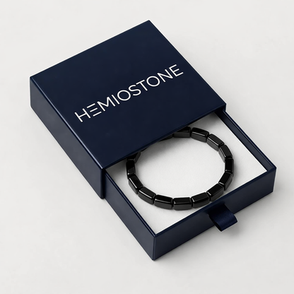 Bracelet HEMIOSTONE: stabilise votre énergie, renforce votre concentration et restaure votre présence masculine légendaire