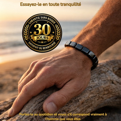 Bracelet HEMIOSTONE: stabilise votre énergie, renforce votre concentration et restaure votre présence masculine légendaire