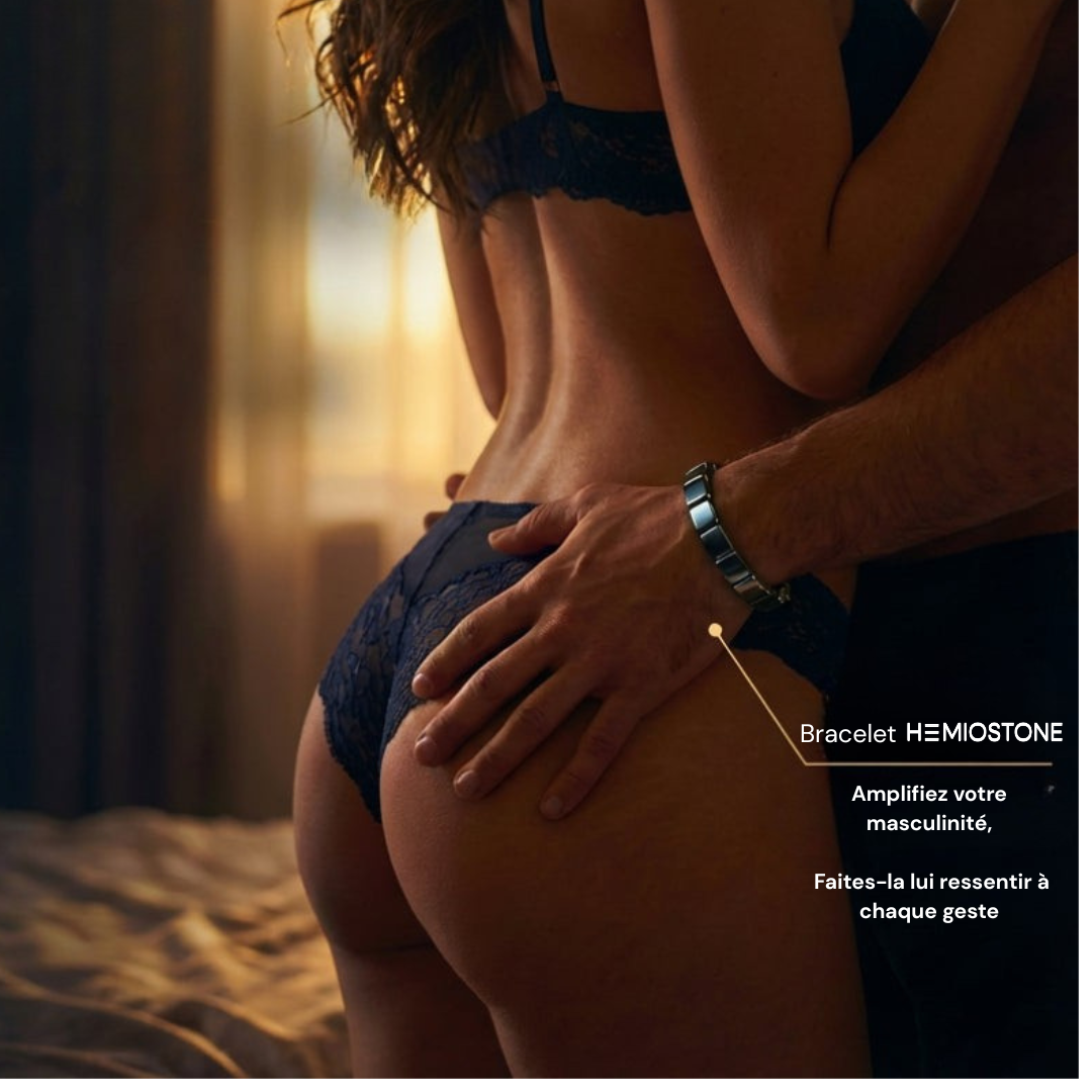Bracelet HEMIOSTONE: stabilise votre énergie, renforce votre concentration et restaure votre présence masculine légendaire